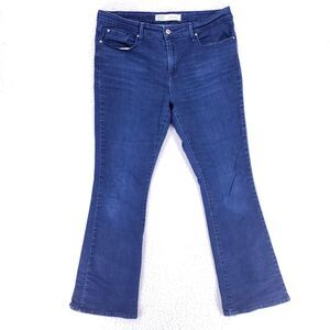 Levis Signature Jean Denim Cotton Women SZ 14 Blue Straight Stretch VTG Mid Rise